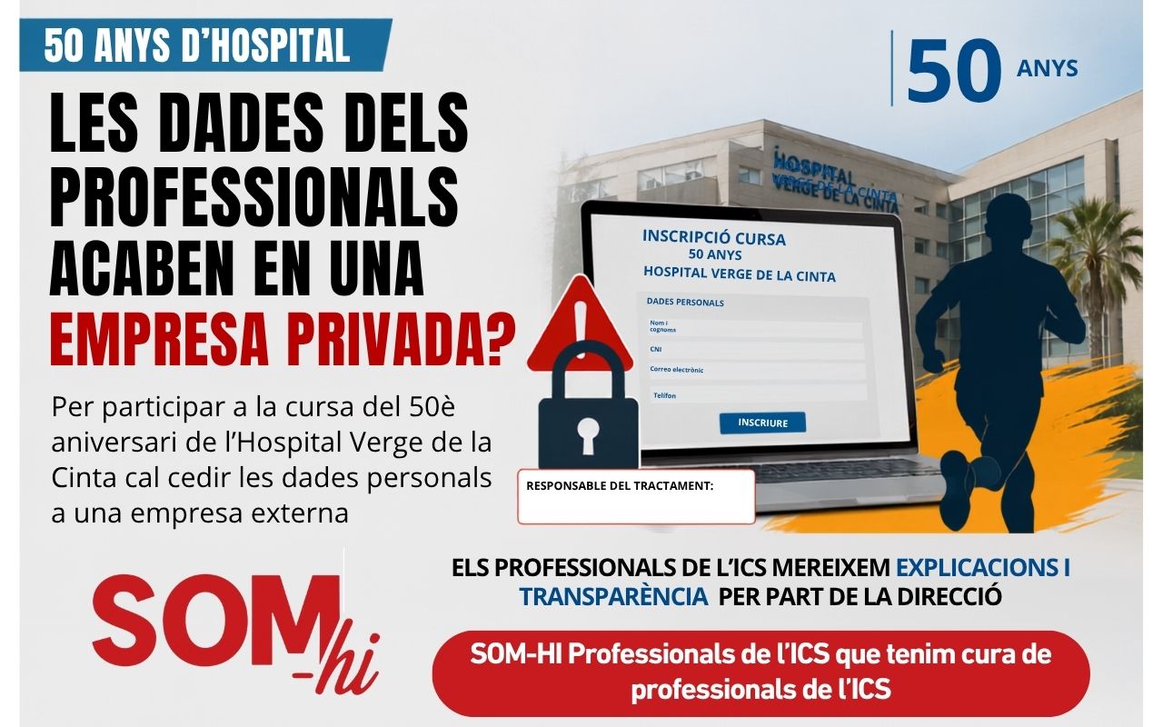 50 anys d'hospital, però les dades dels professionals acaben en una empresa privada?