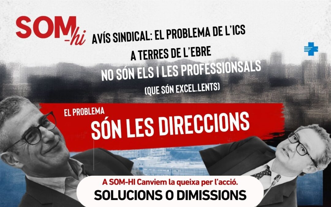 Prestigiem el professionals, fem caure les direccions negligents: PROU! 🔴 Per la manca de professionals. 🔴 Per la sobrecàrrega dels equips. 🔴 Per la manca de substitucions. 🔴 Per la vulneració dels drets laborals. 🔴 Per la manca de transparència. 🔴 Per la manca de diàleg amb els professionals. 🔴 Per una gestió que no dona resposta als problemes reals. A l'ICS Terres de l'Ebre : SOLUCIONS O DIMISSIONS. https://www.vergecinta.som-hi.eu/